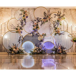 Support de fond rond en <span class=keywords><strong>métal</strong></span> pour décoration de mariage et d'événement NIKA - Product Image 6