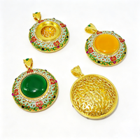 Pendentif ethnique rétro en alliage de zinc, émail cloisonné traditionnel chinois, filigrane ajouré, pour la fabrication de bijoux, vente en gros