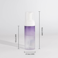 Dégradé de couleur emballage de nettoyage en plastique cosmétique 150ml pompe de distributeur de mousse plastique bouteille d'emballage de pompe de savon liquide moussant