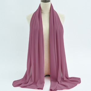 Bufanda chal de Chifón con burbujas personalizada de alta calidad, envolturas largas de Color sólido para mujer, Hijabs musulmanes de verano con logotipo personalizado - Product Image 4