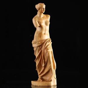 Decoración moderna para el hogar hermosa talla de boj <span class=keywords><strong>Venus</strong></span> escultura personalizada de madera maciza mujer occidental hecha a mano para Interior - Product Image 4