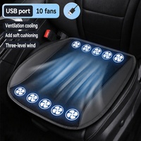 Fabrika Toptan Satış USB Güçlü Araba Koltuk Minderi Evrensel Uyumlu 5 8 10 Fanlı 3 Hızlı Ayarlanabilir Petek Örgülü Yazlık Koltuk Pedi
