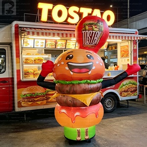 Hamburger géant gonflable attrape-regardes pour la promotion routière des fast-foods/restaurants de burgers et l'affichage en restaurant - Product Image 5
