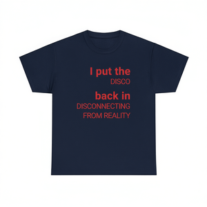 Camiseta divertida con diseño de meme, unisex, manga corta, cuello redondo, serigrafía, para adultos, desconexión de la realidad - Product Image 3