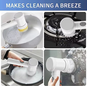 Cepillo Eléctrico Inalámbrico a Batería Resistente al Agua Multiusos con Cabezal para Lechada Limpiador Ultrasónico para <span class=keywords><strong>Cocina</strong></span> y Baño - Product Image 6