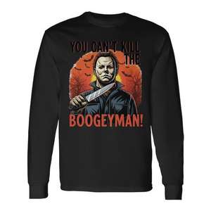 T-shirt à manches longues pour Halloween, design Michael Myers Boogeyman, col rond, unisexe, vêtements promotionnels pour adultes - Product Image 1