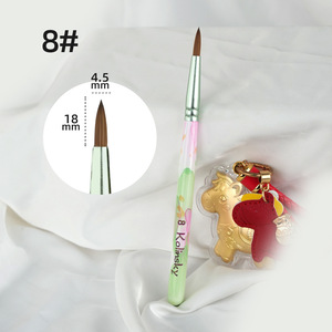 Ensemble de pinceaux à ongles professionnels en nylon synthétique de qualité supérieure avec manche en bois pour la peinture 3D, l'extension de gel et la poudre acrylique - Product Image 6
