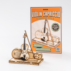 Robotime Rokr, Juguetes de Ensamblaje DIY, TG604K, Modelo de Violín Capriccio, Kits de Modelismo, Rompecabezas de Madera para Adultos, 3D - Product Image 3