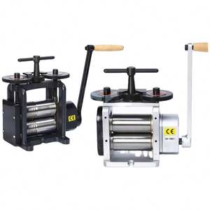 Machine à laminer manuelle à deux rouleaux pour la fabrication de bijoux en métal, or, bracelets, feuilles, fils carrés et elliptiques - Product Image 5