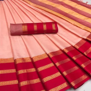 Nuevo Aura Khadi algodón seda Patto con amplio contraste Jacquard trabajo borde Formal boda estilo blusa para correr - Product Image 1