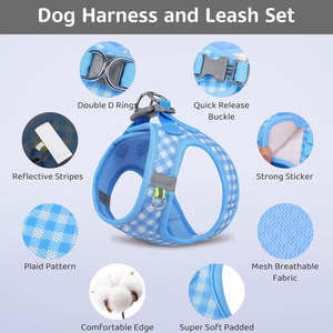 Arnés y Correa para Perros Pequeños al por Mayor, Conjunto Antitirones para Cachorros, Arnés Reflectante Ajustable Personalizado para Perros - Product Image 6