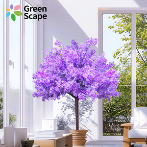 Flores artificiales grandes personalizadas, plantas, árboles artificiales, árbol <span class=keywords><strong>lila</strong></span> para oficina - Product Image 2