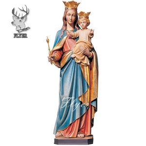 Por encargo religión fibra de vidrio Virgen María estatua tallada a mano figura Virgen María estatuas - Product Image 5