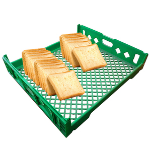 Cajas de plástico Caja plegable apilable Cestas de frutas y verduras móviles con caja de pan - Product Image 2