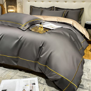 Emoldurado Premium Hotel Duvet Cover Bedding Set Double Queen King 600TC Longo Grampo Algodão Bed Sheet Set Fronhas - Product Image 1