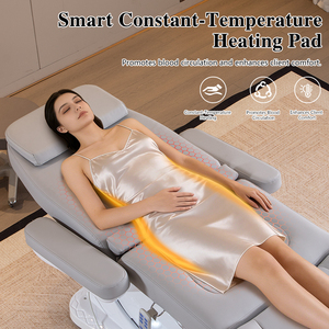 Lit de beauté électrique de luxe, design réglable en quatre sections, chauffant, avec télécommande et pédale pour l'ajustement de l'angle du dossier, idéal pour les spas - Product Image 3