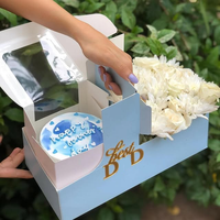 Gâteau dégradable, jetable et recyclable personnalisé, fleur, fête des mères, saint valentin, porte-gobelet cadeau ami