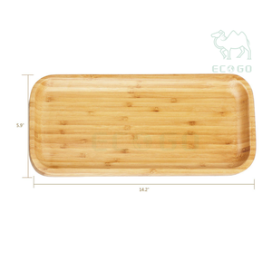 ถาดเสิร์ฟชาจานไม้ไผ่ทรงสี่เหลี่ยมผืนผ้าสำหรับเสิร์ฟชากาแฟผลไม้ - Product Image 6