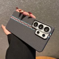 Étui pour Samsung S26 Ultra en Kevlar et fibre de carbone, avec chargement magnétique sans fil, coque rigide en PC pour Samsung S25 S24 S23 Plus