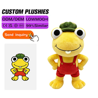 Boneka Hewan Anime Lucu 30cm Bordir Kustom Kapas PP Mainan Lembut OEM ODM 100 Pcs MOQ untuk Koleksi Hadiah Grosir