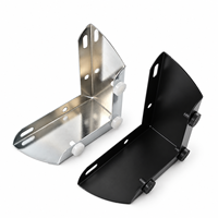 Pieds de meubles en forme de L de 55 mm, angle droit, en fer noir mat avec patins pour canapé, armoire, chaise et table, installation facile