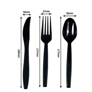 Set di Posate da Campeggio Monouso Ecologiche Pesanti 3*1 4*1 con Sacchetti in Plastica OPP Richiudibili - Product Image 4