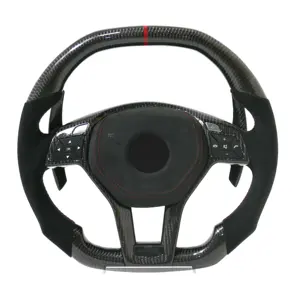 Piezas interiores automotrices personalizadas, volante de fibra de carbono para <span class=keywords><strong>Mercedes</strong></span> AMG W204 W205 W212 W176 W213 Cla <span class=keywords><strong>E</strong></span> Glk Cls M Class - Product Image 1
