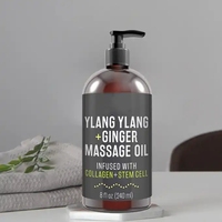 Huile de massage au gingembre réchauffante anti-cellulite de marque privée pour le drainage lymphatique