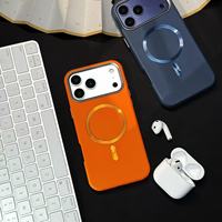Coque hybride TPU PC avec anneau magnétique métallique intégré, anti-traces de doigts, résistante aux chutes, avec protection d'objectif pour iPhone 18 17 16 Pro Max