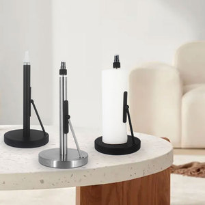 स्टेनलेस स्टील पेपर तौलिया स्प्रे बोतल के साथ आधुनिक मुक्त स्थायी कागज तौलिया धारक घरेलू रसोई के लिए भारित - Product Image 2