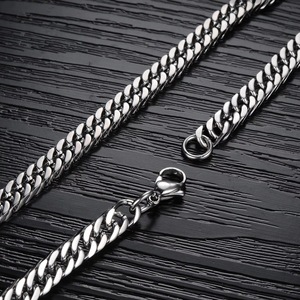 Fashion Jewelry <strong>Men's</strong> Stainless Steel Necklace Handmade Four-sided Grinding <strong>Chain</strong> <strong>Men's</strong> <strong>Accessories</strong> - Product Image 6
