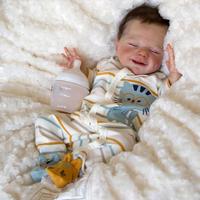 Muñeca Reborn de Vinilo Suave Realista Sunnyfan W-018XLWW de 46 CM para Dormir, Juguete Transfronterizo
