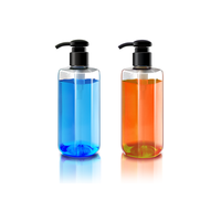 Bouteille pompe cylindrique rose en PET de 260 ml, distributeur de shampoing et de lotion, emballage cosmétique, impression de logo personnalisée, certifiée ISO9001
