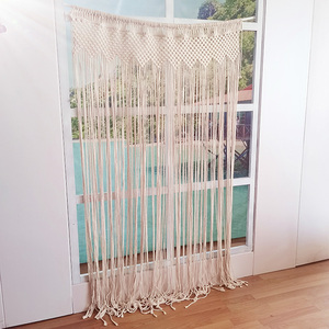 130x185cm Boho toile de fond de mariage tissée <span class=keywords><strong>à</strong></span> la main arche de placard diviseur de chambre lit tête de lit <span class=keywords><strong>frange</strong></span> décor mural macramé <span class=keywords><strong>rideau</strong></span> de porte - Product Image 1