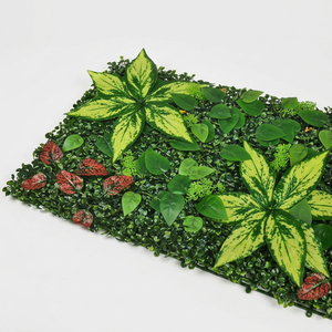 Artificial Mixed Tropical Foliage Panel Decorative Vertical Garden <b>Wall</b> Tile for Indoor Outdoor Green <b>Wall</b> Decor - Product Image 4
