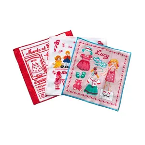 Towels 100% Cotton 100% Cotton Customized Digital Printing Small Lovely Face Towel Handkerchief Towel For Kids