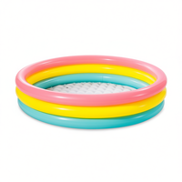 Piscine gonflable 147*33cm, capacité 275L, 3 arches, en PVC, pour usage extérieur, enfants, kits de réparation, PISCINA HINCHABLE