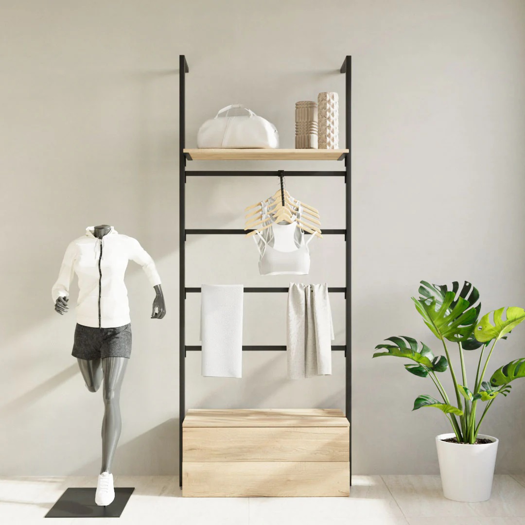 portable clothing display rack