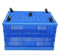 Panier pliable en PP de qualité alimentaire, fabriqué en Chine, pour le stockage et le transport de légumes frais, de fruits, de poissons, caisses de manutention, conteneur empilable pour la récolte