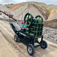 Petit Concasseur de Pierres, Utilisé pour la Production de Gravier, Concasseur à Mâchoires Mobile PE220*350 pour Roche Minérale Granitique