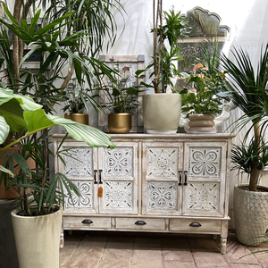 Innova mộc mạc cổ phòng khách tủ gỗ trắng 3 ngăn kéo <span class=keywords><strong>4</strong></span> cửa lưu trữ nhà bếp tủ - Product Image 3