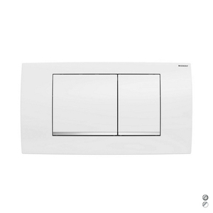 Placa de cubierta con 2 teclas para botones de inodoro Cassette 110700, acabado cromado blanco - Product Image 1