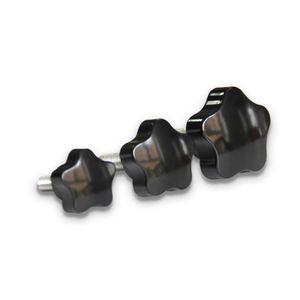 HZ102008 Maquinaria para Envasado e Impresión de Alimentos, Perilla de Plástico Negro en Forma de Flor de Cinco Puntas de Baquelita - Product Image 1