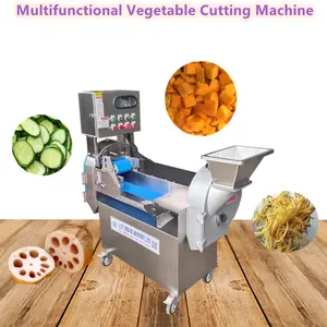 Cortador de verduras industrial/máquina cortadora de cubos de verduras/máquina vegetal multifuncional