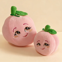 Groothandel Schattige Perzik Knuffels Set Schattige Fruit Knuffels Met Cartoon Gezichten Voor Kinderen Geschenken & Decor