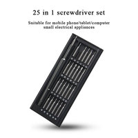 Jeu de tournevis magnétique de précision 25 en 1 Jeu de tournevis manuel multi-spécifications pour réparation d'ordinateur de montre de téléphone portable