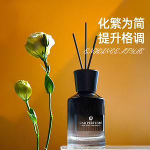 Car Perfume Reed <b>Diffuser</b> Glass <b>Bottle</b> 60 90 Days Lasting Scent Desktop Fragrance For Home And Car - Product Image 1