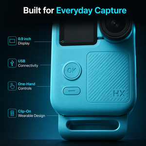กล้องแอคชั่น HQ5 แบบหนีบ 2K Wifi พร้อมระบบมองเห็นในเวลากลางคืน เลนส์หมุนได้ 270 องศา พกพาสะดวก กล้องวิดีโอสำหรับกีฬากลางแจ้ง - Product Image 4