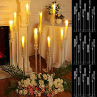 Candélabre moderne en acrylique à 3, 5, 6, 8 ou 10 bras, centre de table pour mariage, décoration de table de mariage