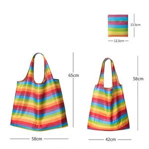 Bolsas Personalizadas de Cute Shop, Bolsa de Compras de Lujo con Estampado de Arcoíris, Reciclable - Product Image 1